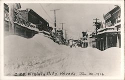 Snowy Street Scene Postcard