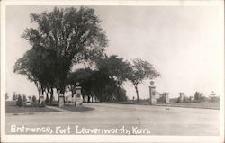 View of Entrance Fort Leavenworth, KS Postcard Postcard Postcard