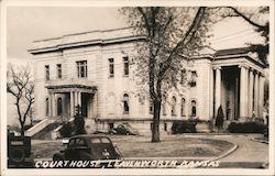 Courthouse Cars Driveway Postcard