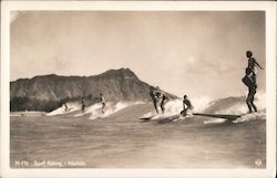 Surf Riding Waikiki, HI Postcard Postcard Postcard