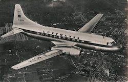 Lufthansa in flight Postcard
