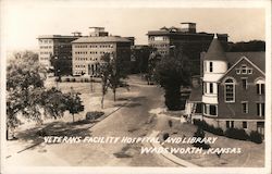 Veterans Facility and Library Postcard