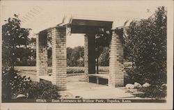 East Entrance to Willow Park Topeka, KS Postcard Postcard Postcard
