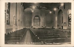 Interior, Church of the Assumption Topeka, KS Postcard Postcard Postcard