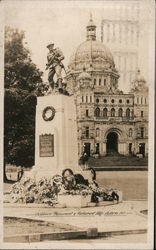 Soldiers Monument & Parliament Building Postcard