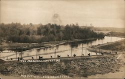 The Canal Scene River Trees Road Millinocket, ME Postcard Postcard Postcard