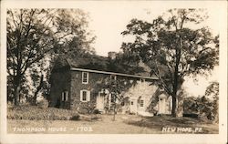 Thompson House Yard Trees Postcard