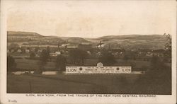 Ilion New York, from the Tracks of the New York Central Railroad Postcard