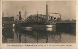 Trafford Bridge, Manchester Ship Canal Postcard