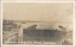 Western End of Kiel Canal Postcard