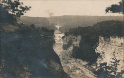 Gorge and waterfall, Letchworth State Park Castile, NY Postcard Postcard Postcard