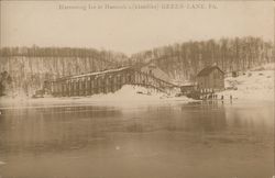 Harvesting Ice at Hancock’s Green Lane, PA Postcard Postcard Postcard