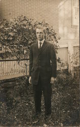 Young Man in Suit Postcard