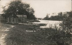 Canal view at Macedon, NY Postcard