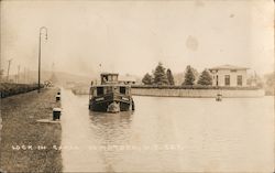 Lock In Canal Postcard