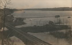 High Water Flood, Barge Canal Postcard