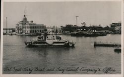 Ferry Boat and Suez Canal Company’s Office Postcard