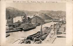 Coal Piles at Island Park Postcard