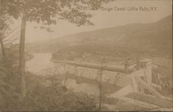 Lift Lock Barge Canal Postcard