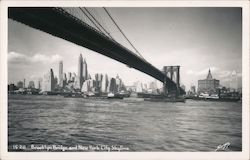 Brooklyn Bridge and New York City Skyline Postcard