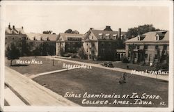 Girls Dormitories - Welch, Roberts, Mary Lyon Hall - Iowa State Postcard