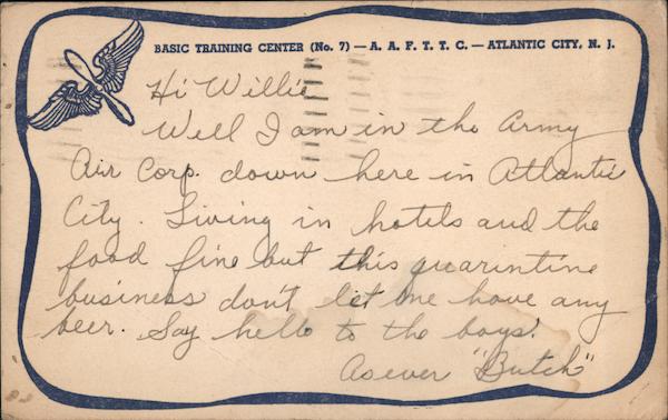 Basic Training Center - Atlantic City New Jersey World War II