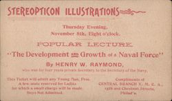 Stereopticon Illustrations - By Henry W. Raymond Business Card