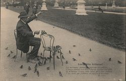 A Man and His Birds - Les Putits Artistes! Postcard