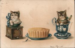 Cats, Rats and Tea Time Postcard