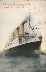 Hamburg: American Line, S. S. Imperator Postcard