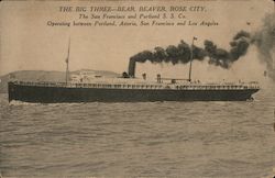 The Big Three - Bear, Beaver, Rose City Postcard