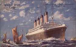 White Star Line R.M.S. Olympic Steamers Walter Thomas Postcard Postcard Postcard