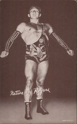 A Wrestler Posing - Nature Boy Rogers Arcade Card