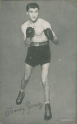 A Boxer Posing - Johnny Yarovz Arcade Card
