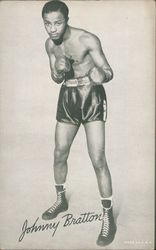 A Boxer Posing - Johnny Bratton Arcade Card