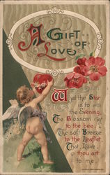 A Gift of Love - Cupid Samuel L. Schmucker Postcard Postcard Postcard