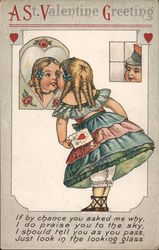 A St. Valentine Greeting If By Chance You Asked Me Why, I Do Praise You To The Sky, I Should Tell You As You Pass Postcard