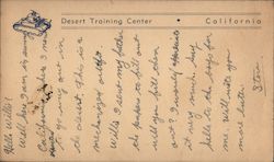 Postal: Desert Training Center Postcard