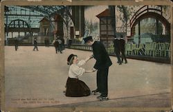 Into The Station - A Woman on her Knees Postcard