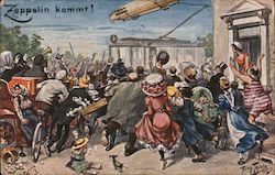 Zeppellin Kommt! Postcard