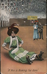 Roller Skating - Falling In The Skating Place Postcard