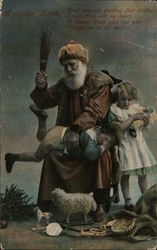 Santa Spanks Boy Postcard