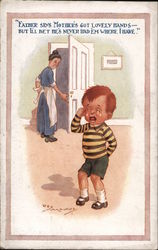 Woman Spanked Crying Child Spanking Res Maverick Postcard Postcard Postcard