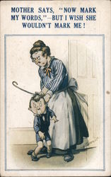 Mother Caning Child Postcard