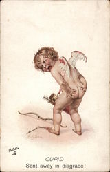 Spanked Cupid Postcard