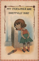 Girl With Spanked Bottom Postcard