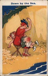 Mother Spanks Girl Postcard