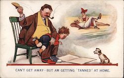 Man Spanking Child with Shoe F.S. Postcard Postcard Postcard