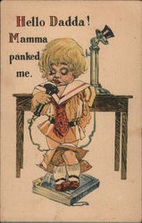 Girl Spanked By Mother Postcard