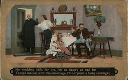 Man Spanks Boy Sisters Watch Postcard